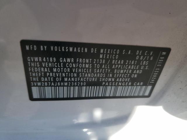 2017 VOLKSWAGEN JETTA S - 3VW2B7AJ6HM236290