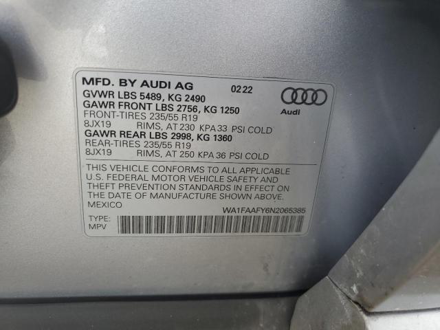 2022 AUDI Q5 PRESTIG WA1FAAFY6N2065385