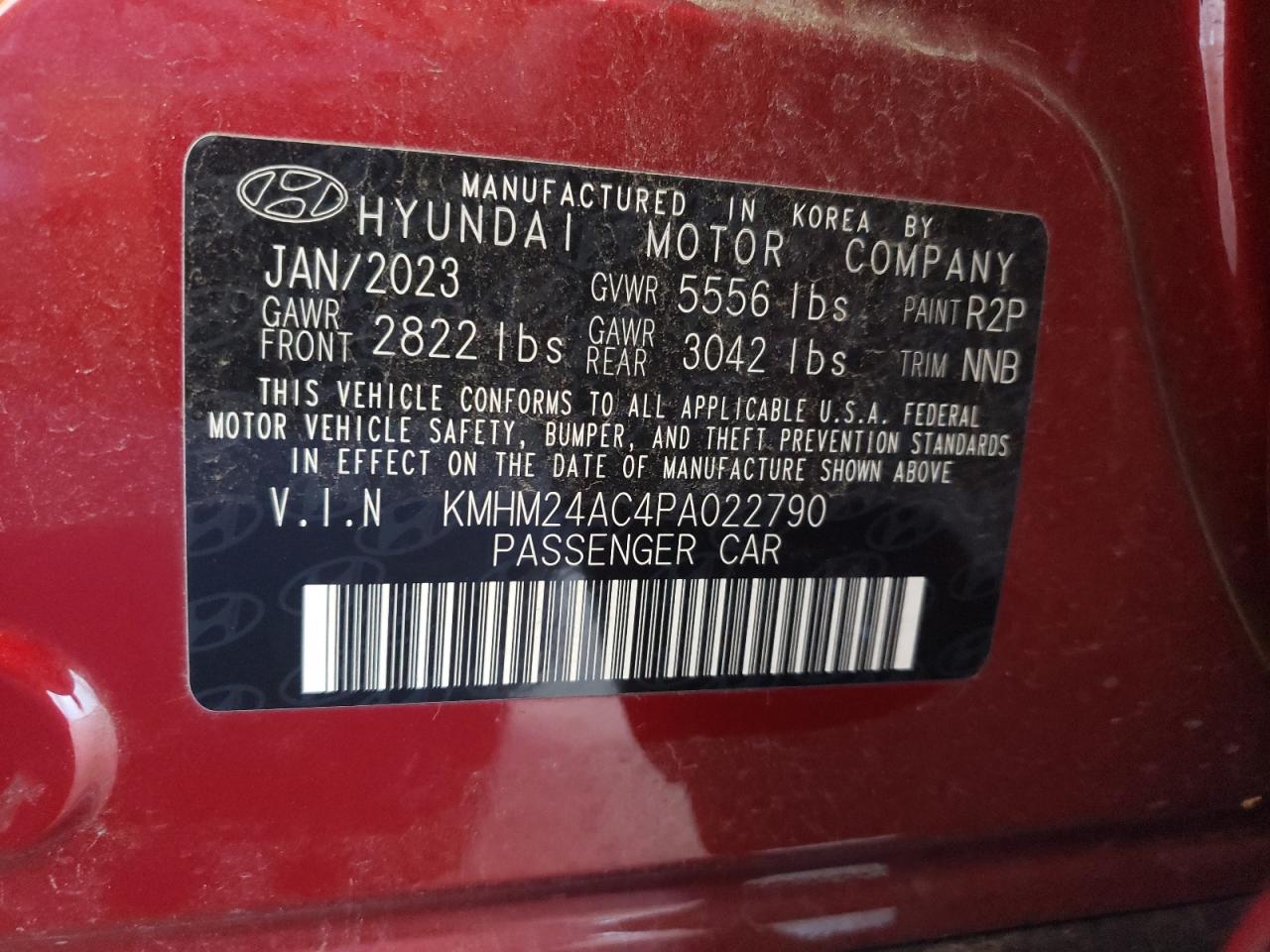 Lot #3029738643 2023 HYUNDAI IONIQ 6 SE