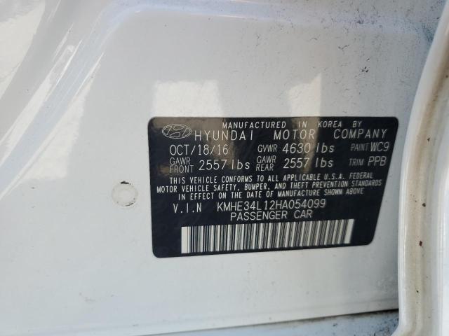 2017 HYUNDAI SONATA HYB - KMHE34L12HA054099