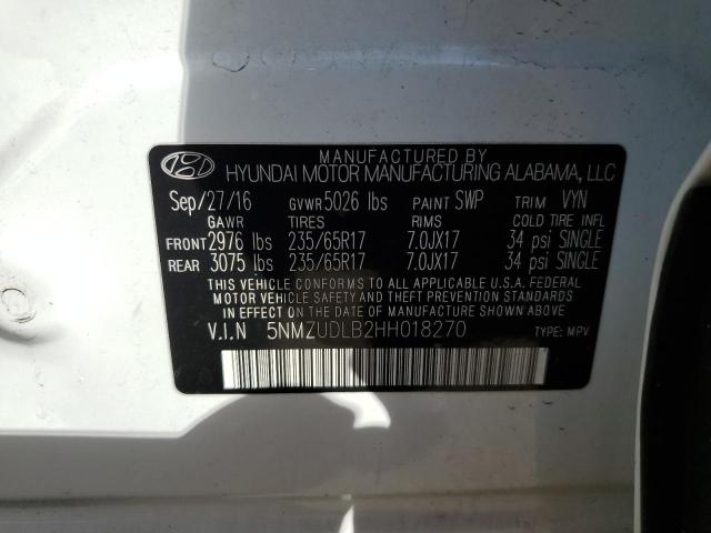 2017 HYUNDAI SANTA FE S - 5NMZUDLB2HH018270