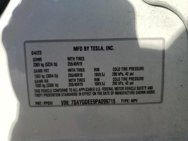 2023 TESLA MODEL Y - 7SAYGDEE9PA099715