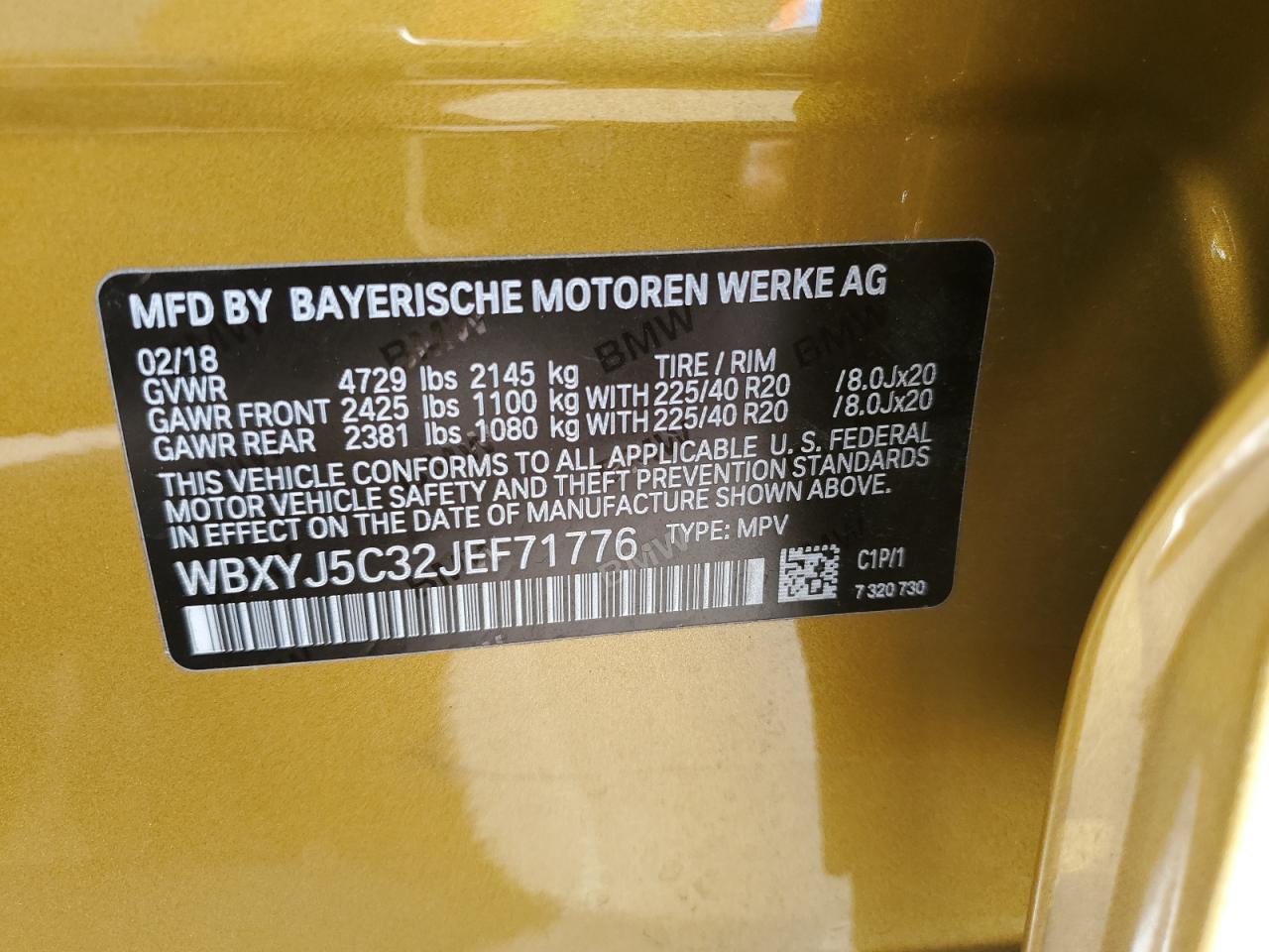 Lot #2991601969 2018 BMW X2 XDRIVE2