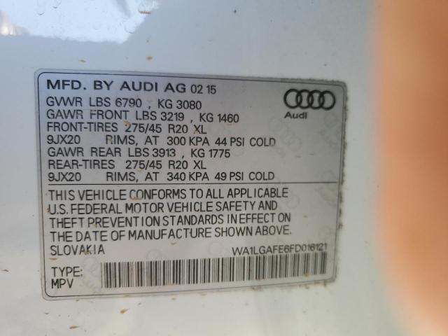 2015 AUDI Q7 PREMIUM - WA1LGAFE6FD016121
