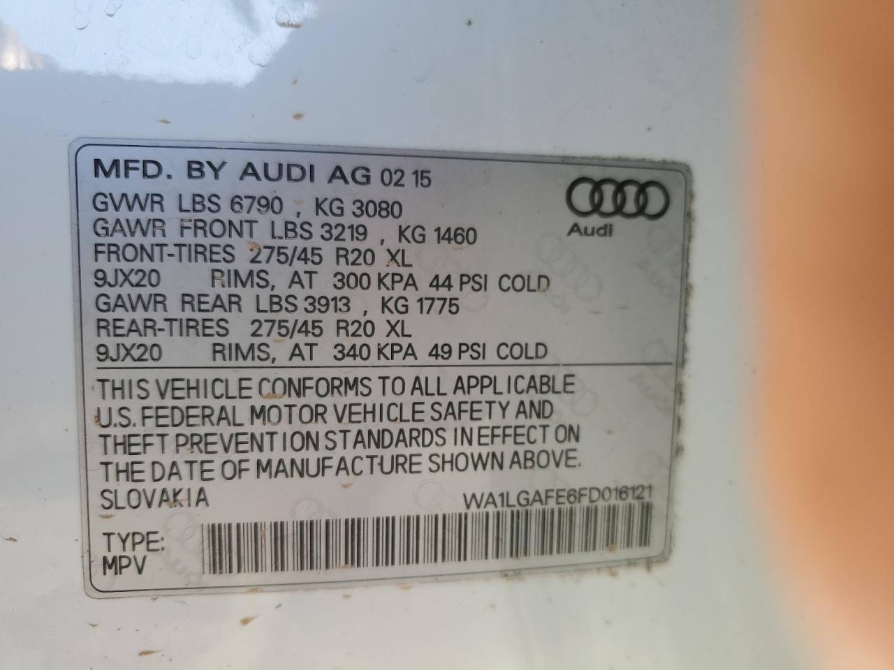 Lot #2899965669 2015 AUDI Q7 PREMIUM