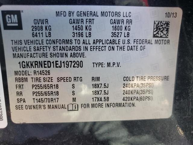 VIN 1GKKRNED1EJ197290 2014 GMC Acadia, Sle no.14