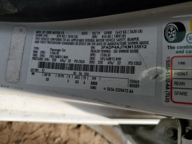 2019 FORD FIESTA S - 3FADP4AJ7KM135512