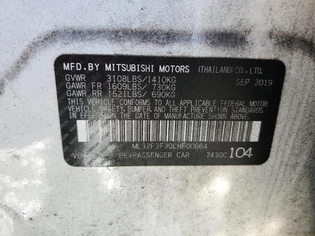 2020 MITSUBISHI MIRAGE G4 - ML32F3FJ0LHF00664