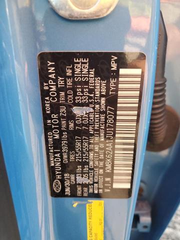 2018 HYUNDAI KONA SEL - KM8K62AA1JU178077