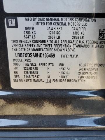 2017 BUICK ENVISION E - LRBFXDSA8HD105469