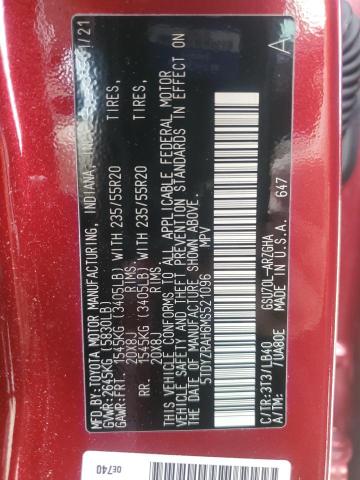 2021 TOYOTA HIGHLANDER - 5TDYZRAH6MS521096