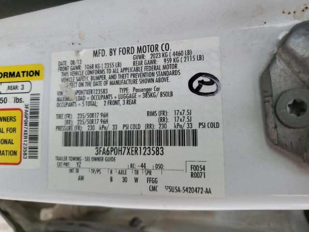 VIN 3FA6P0H7XER123583 2014 Ford Fusion, SE no.13