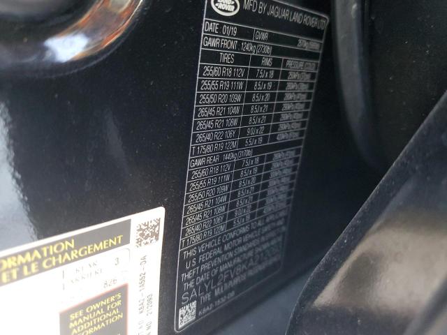 2019 LAND ROVER RANGE ROVE - SALYL2FV8KA212093