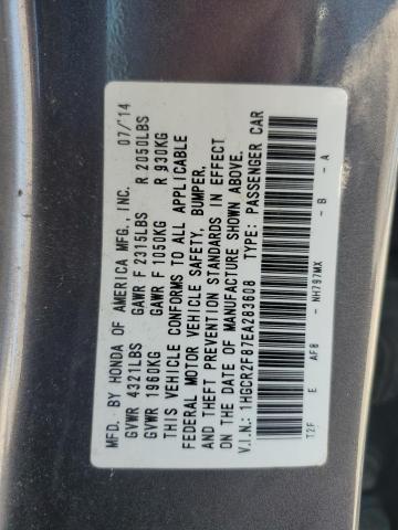 VIN 1HGCR2F87EA283608 2014 Honda Accord, Exl no.12