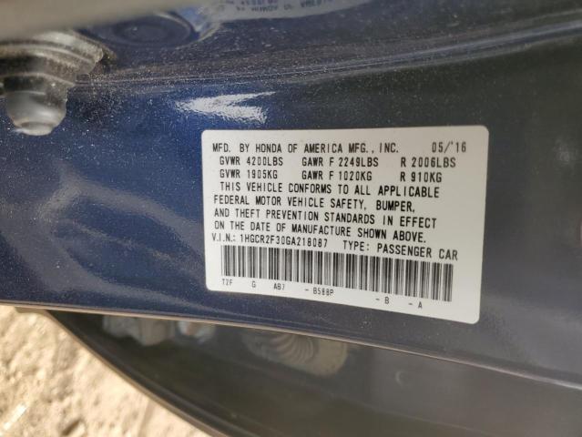 2016 HONDA ACCORD LX - 1HGCR2F30GA218087