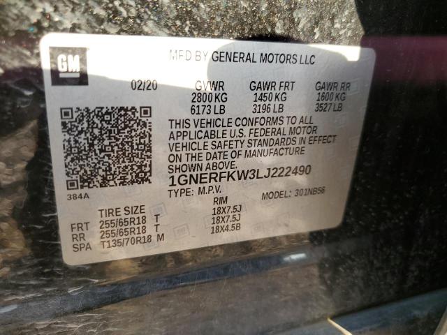 2020 CHEVROLET TRAVERSE L - 1GNERFKW3LJ222490