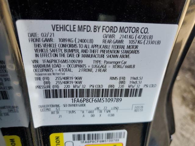 2021 FORD MUSTANG GT - 1FA6P8CF6M5109789