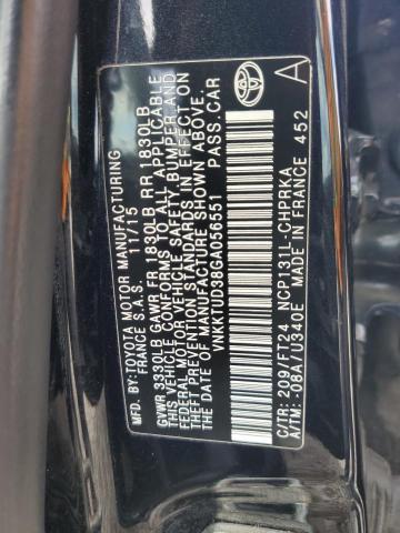 VIN VNKKTUD38GA056551 2016 Toyota Yaris, L no.12