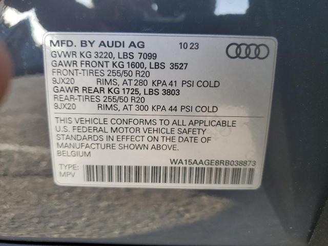 2024 AUDI Q8 E-TRON WA15AAGE8RB038873