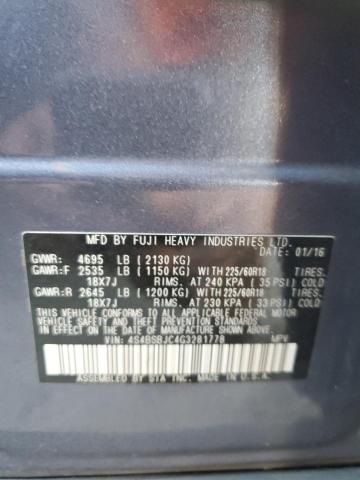 2016 SUBARU OUTBACK 2. - 4S4BSBJC4G3281778