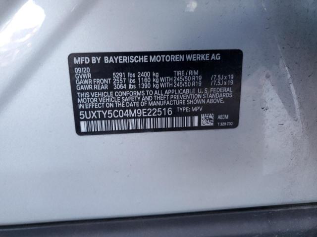 VIN 5UXTY5C04M9E22516 2021 BMW X3 no.13