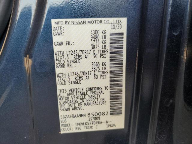 2021 NISSAN NV 3500 - 5BZAF0AA9MN850082