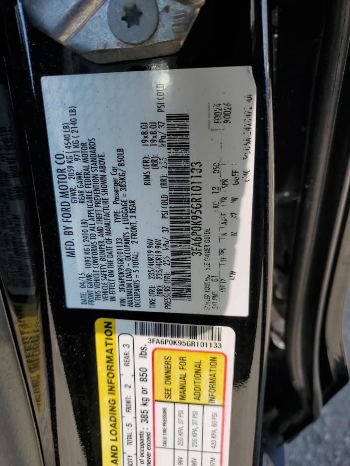 Lot #3008876535 2016 FORD FUSION TIT