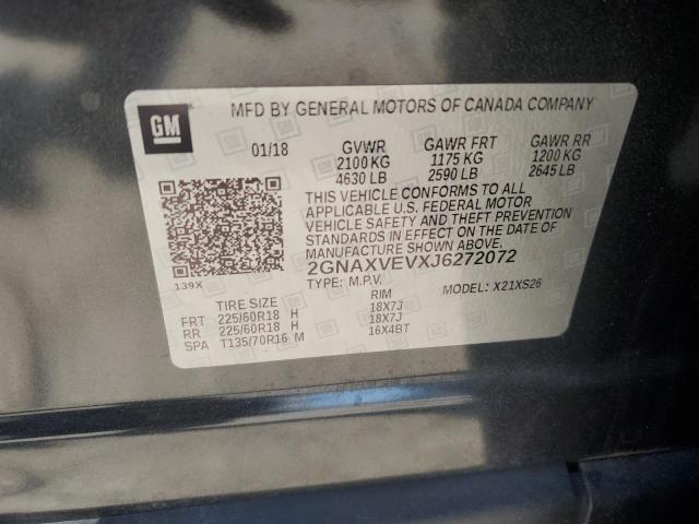 2018 CHEVROLET EQUINOX PR - 2GNAXVEVXJ6272072