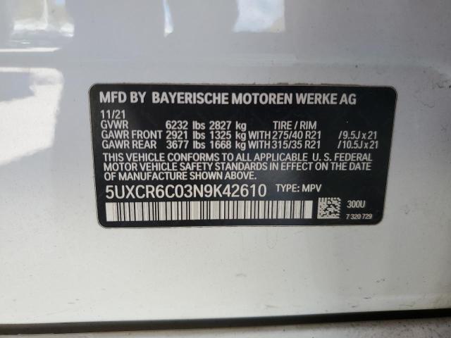 2022 BMW X5 XDRIVE4 - 5UXCR6C03N9K42610