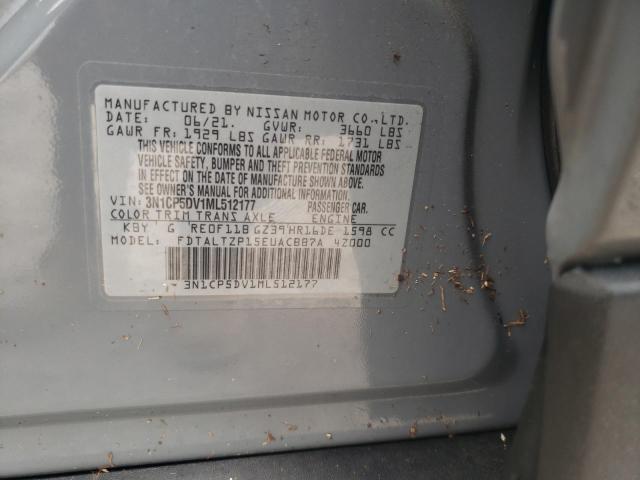 VIN 3N1CP5DV1ML512177 2021 Nissan Kicks, SR no.14