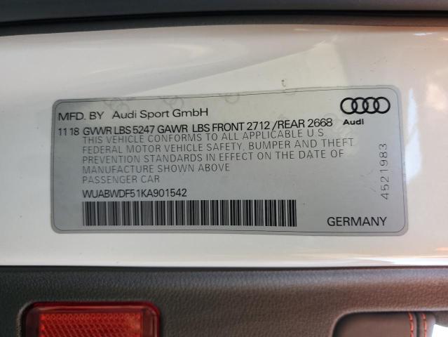 2019 AUDI RS5 WUABWDF51KA901542