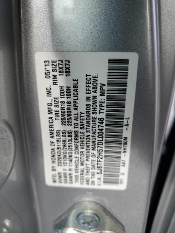 VIN 5J6TF2H57DL004746 2013 Honda Crosstour, Exl no.13