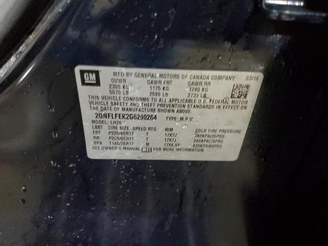 2016 CHEVROLET EQUINOX LT - 2GNFLFEK2G6290264