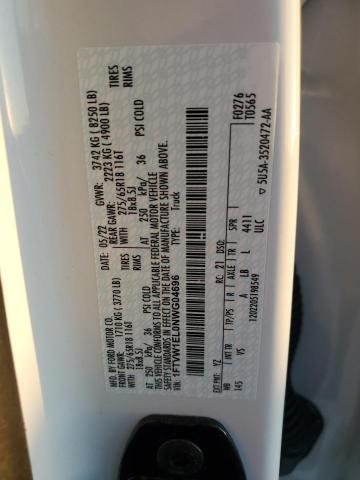 2022 FORD F150 LIGHT - 1FTVW1EL0NWG04696