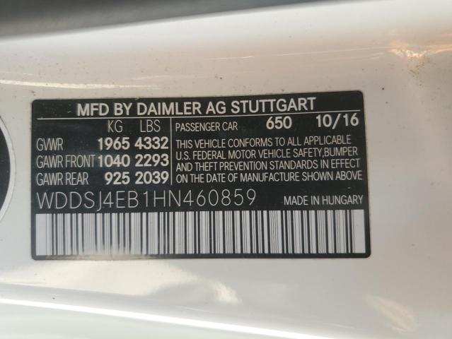 2017 MERCEDES-BENZ CLA 250 - WDDSJ4EB1HN460859