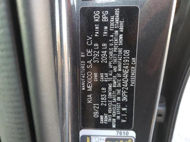 2022 KIA FORTE FE - 3KPF24AD4NE419108