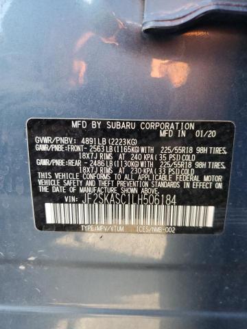 2020 SUBARU FORESTER L - JF2SKASC1LH506184