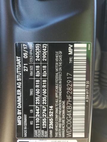 2017 MERCEDES-BENZ GLC 300 4M - WDC0G4KB7HF282917