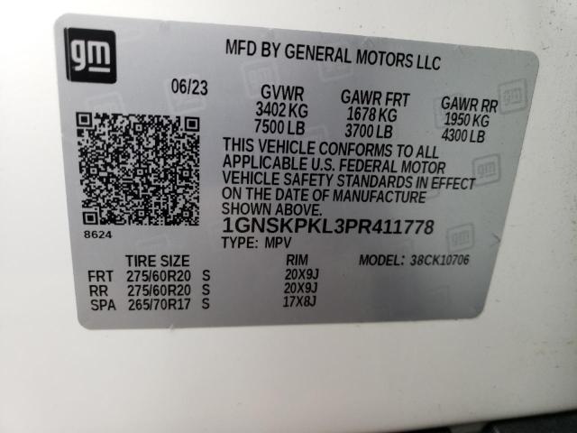 2023 CHEVROLET TAHOE K150 - 1GNSKPKL3PR411778