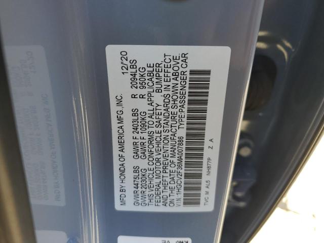 2021 HONDA ACCORD SPO - 1HGCV2F36MA007886