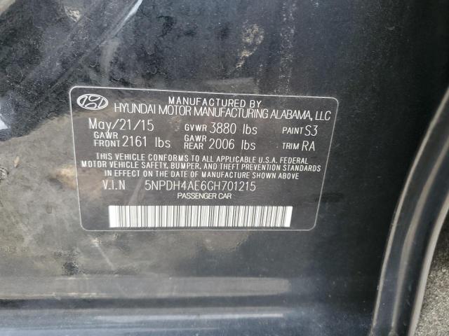 2016 HYUNDAI ELANTRA SE - 5NPDH4AE6GH701215