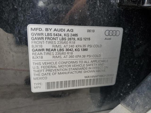2019 AUDI Q5 PREMIUM - WA1ANAFY6K2125353