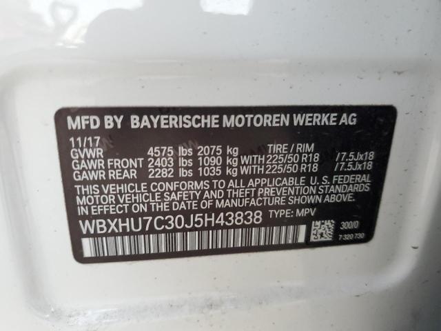 VIN WBXHU7C30J5H43838 2018 BMW X1 no.13