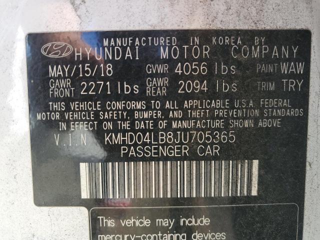 2018 HYUNDAI ELANTRA SP - KMHD04LB8JU705365