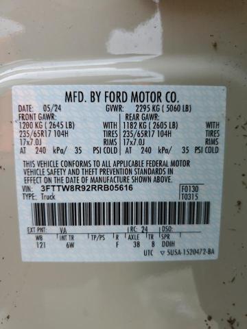 2024 FORD MAVERICK L 3FTTW8R92RRB05616