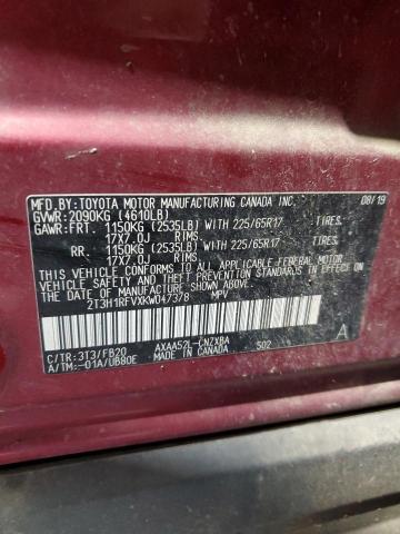 2019 TOYOTA RAV4 LE - 2T3H1RFVXKW047378