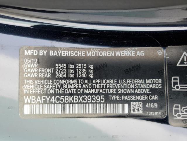 VIN WBAFY4C58KBX39395 2019 BMW M8 no.12