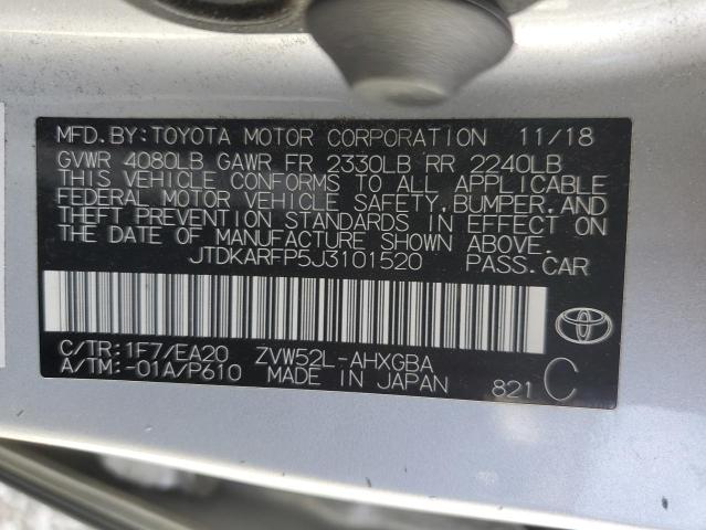 VIN JTDKARFP5J3101520 2018 Toyota Prius no.12