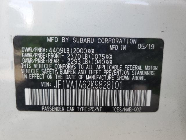 2019 SUBARU WRX - JF1VA1A62K9828101