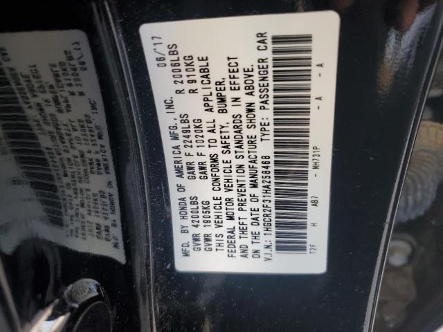 2017 HONDA ACCORD LX - 1HGCR2F31HA258468